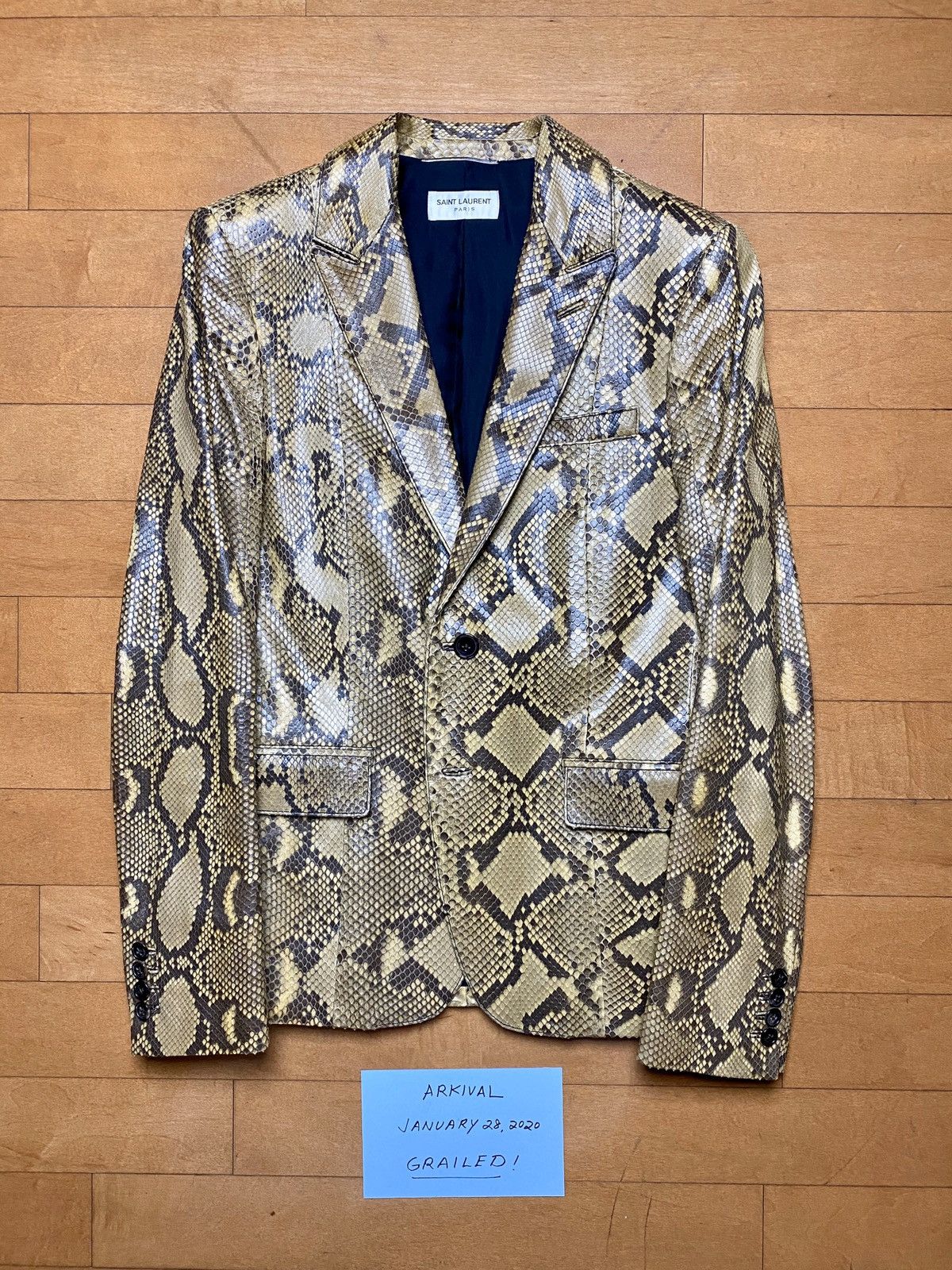 Hedi Slimane x Saint Laurent Paris Python Jacket - Blazers