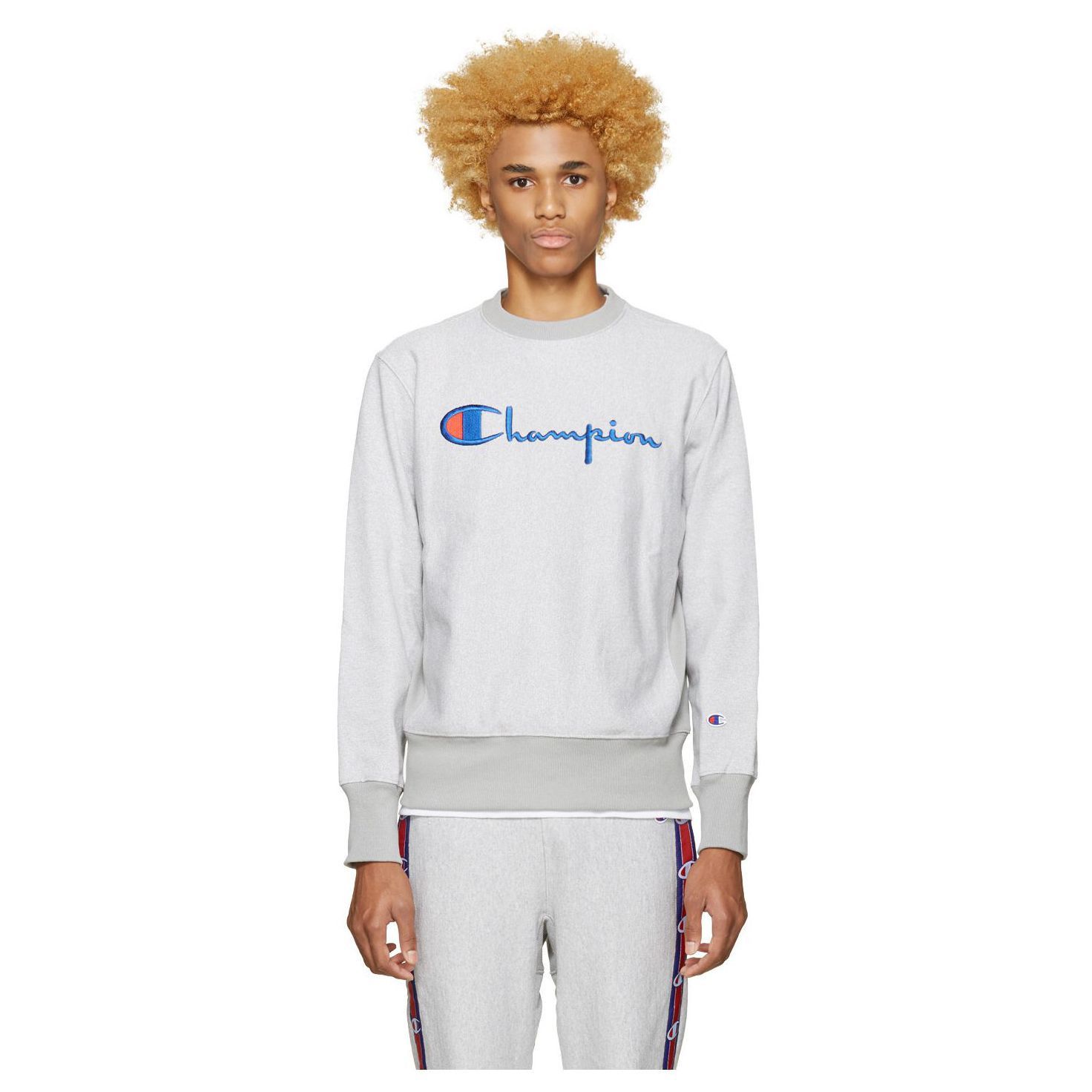 Champion Reverse Weave Speckled Logo Pullover (Grey) Size US S / EU 44-46 / 1 - 5 Thumbnail