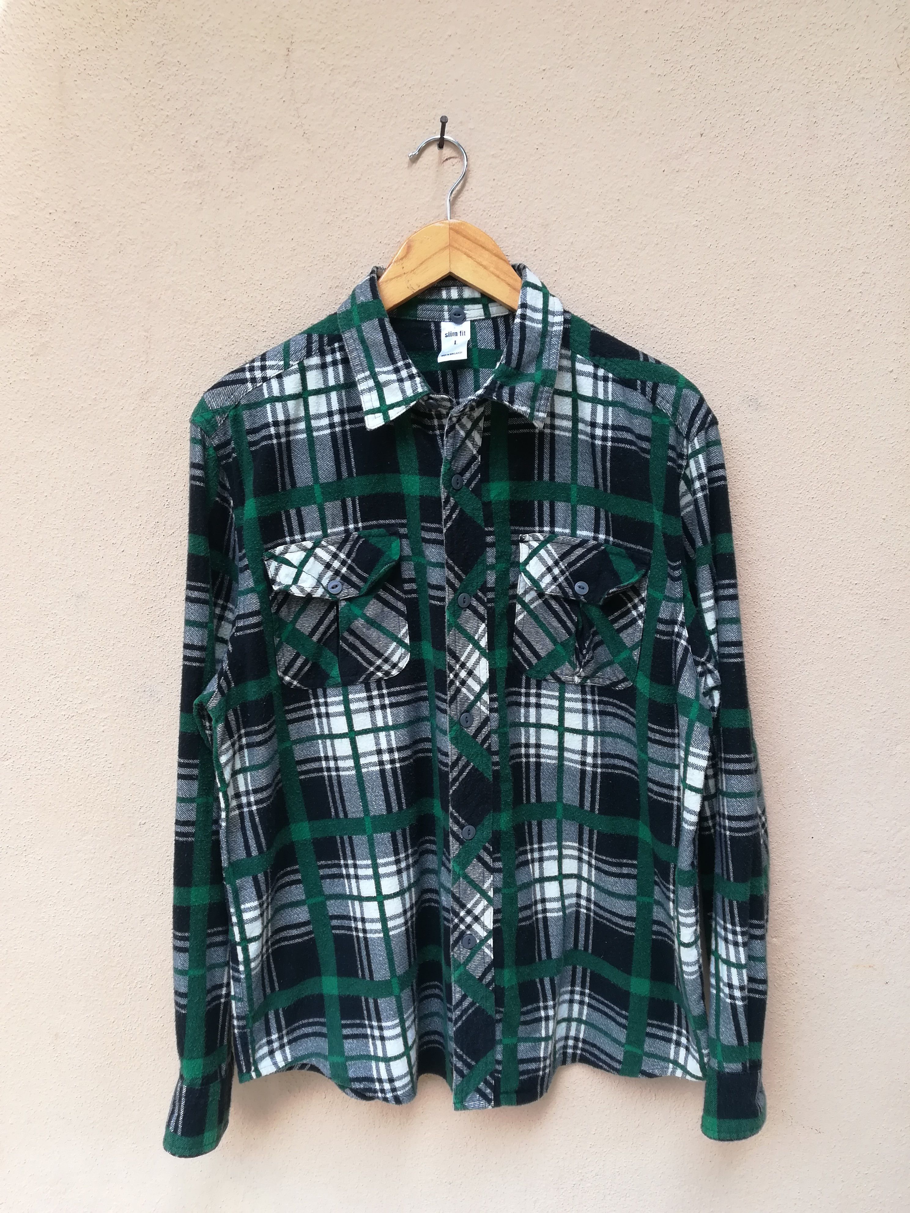 Designer × Flannel Double Pocket Checkered Flannel Size US L / EU 52-54 / 3 - 1 Thumbnail