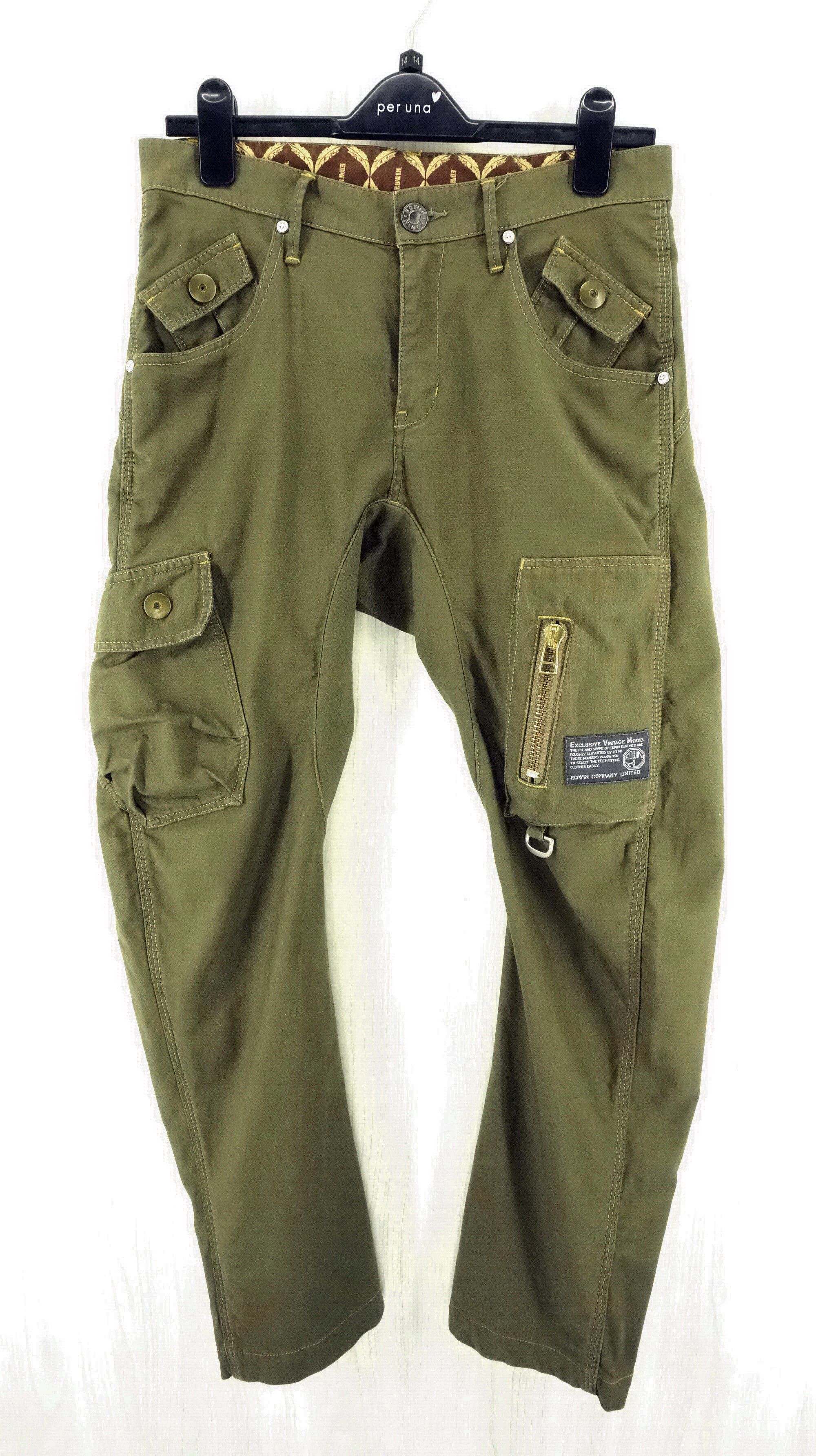 Edwin EDWIN Army Vintage Military Tactical Parachute Cargo Pants Size US 29 - 1 Thumbnail