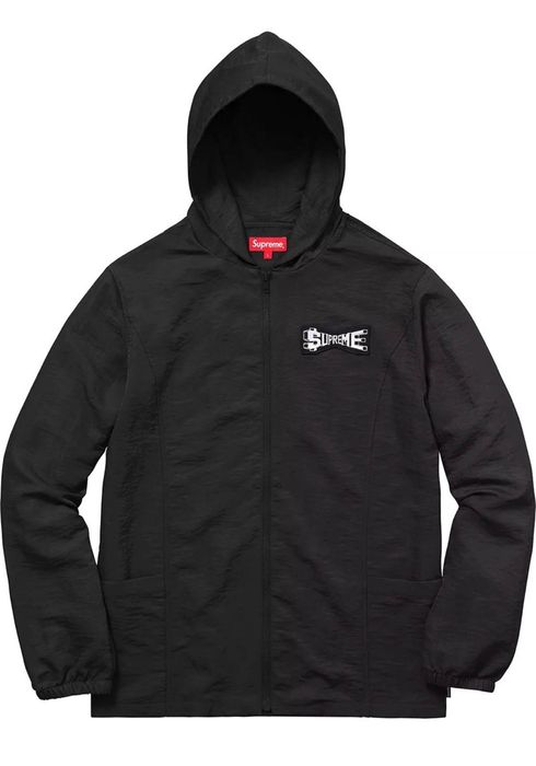 Supreme Supreme Skew Hooded Nylon Jacket Black | Grailed