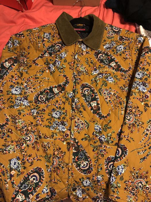 Supreme Supreme Quilted Paisley Jacket - Yellow | Grailed