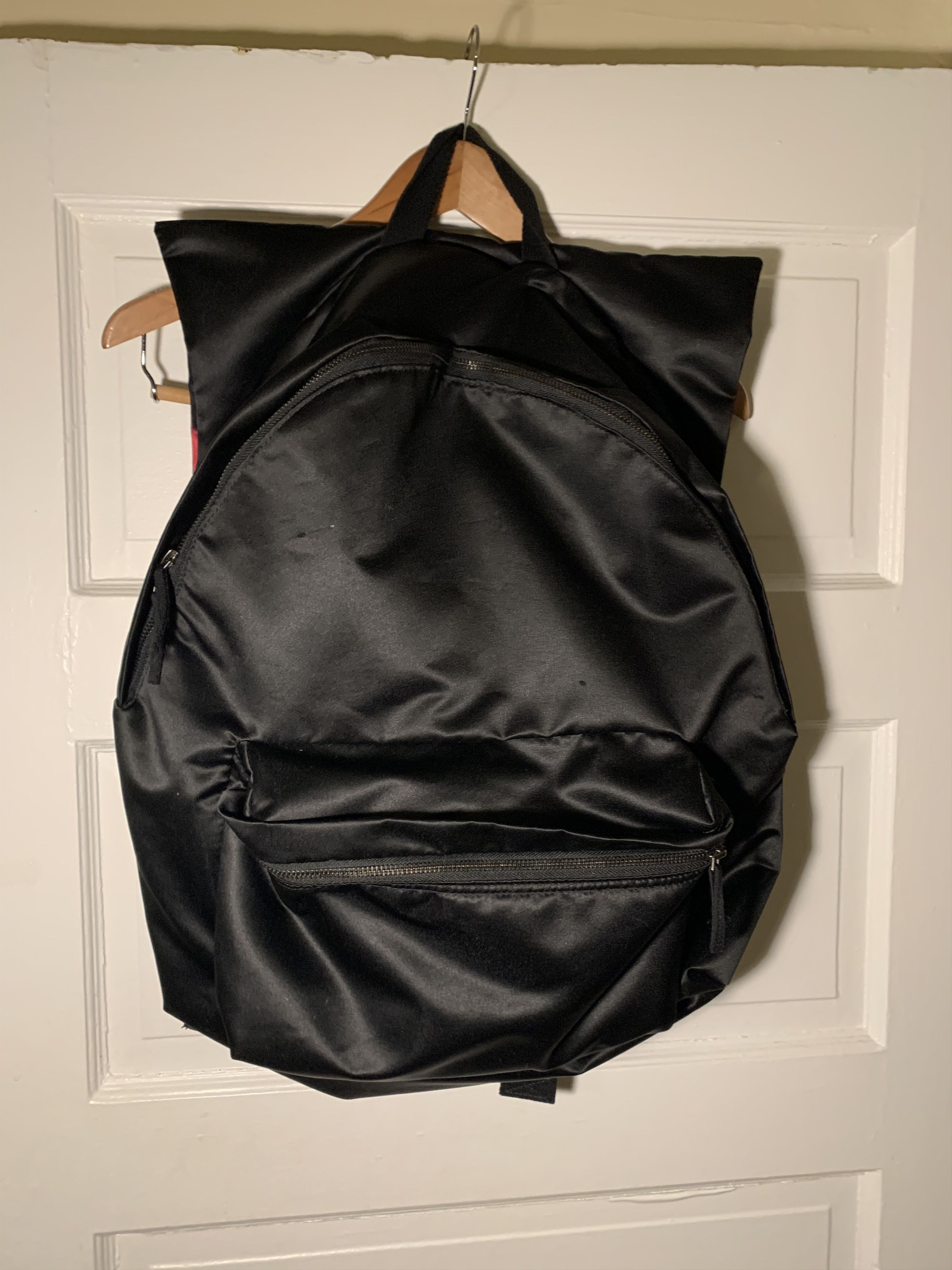 Eastpak × Raf Simons Raf Simons Eastpak Black Satin Poster Backpack |  Grailed