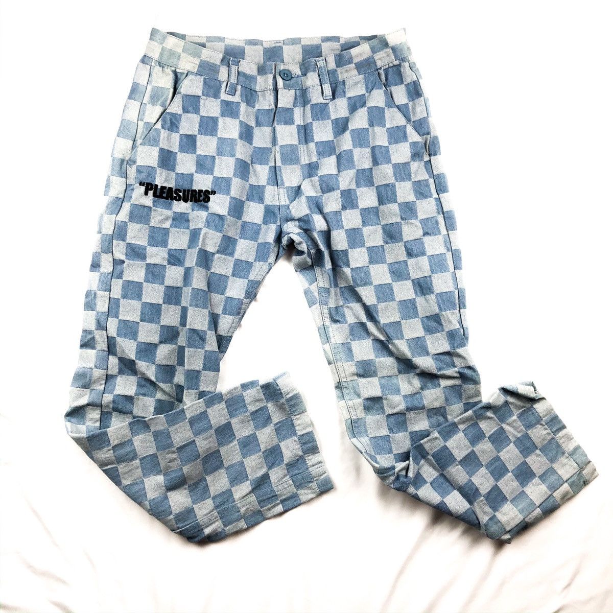 Pleasures Pleasures Checkered Men’s denim pants 32/30 Size US 32 / EU 48 - 1 Thumbnail