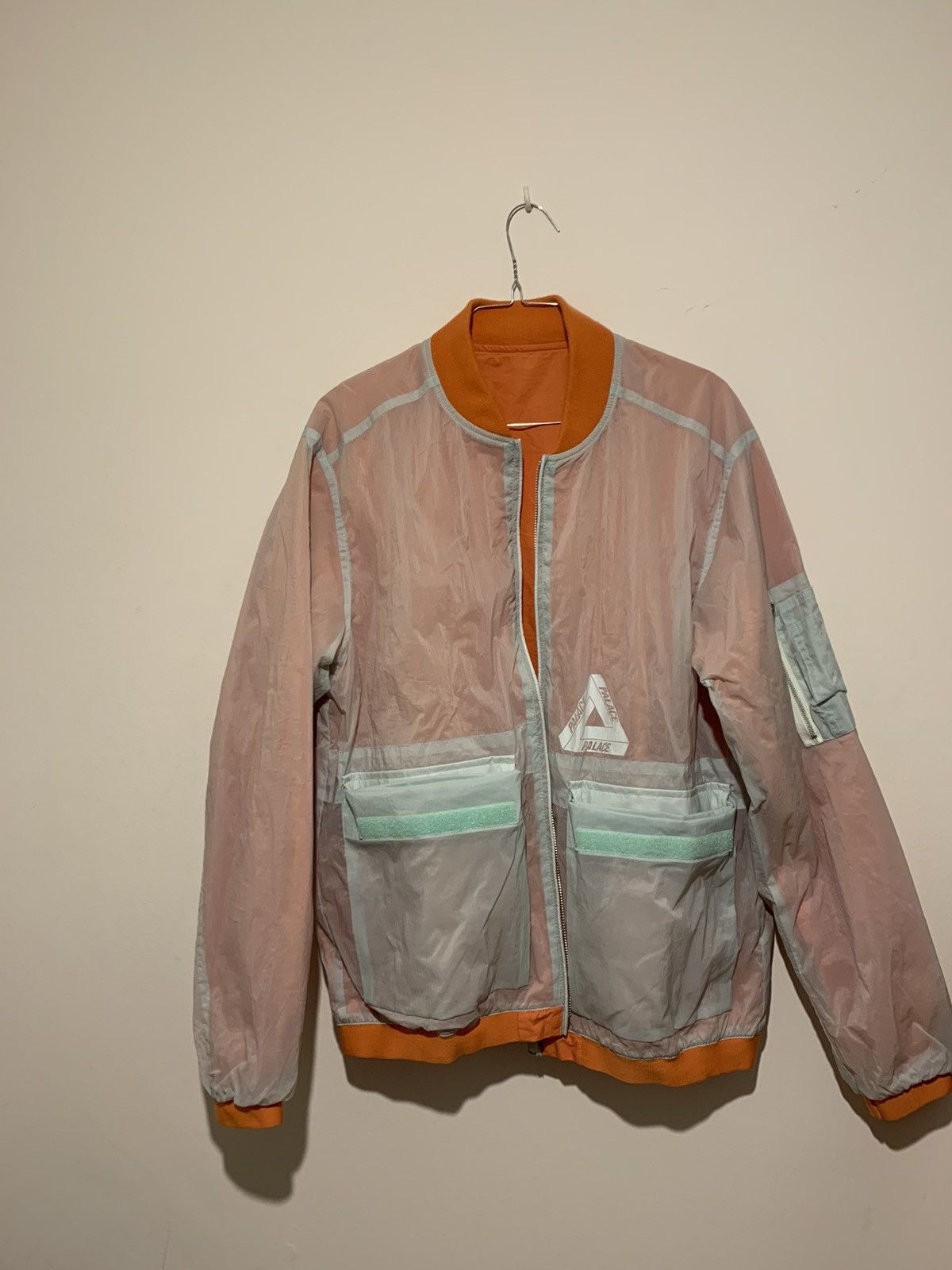 Palace Palace Reversible Overlay Bomber Orange | Grailed