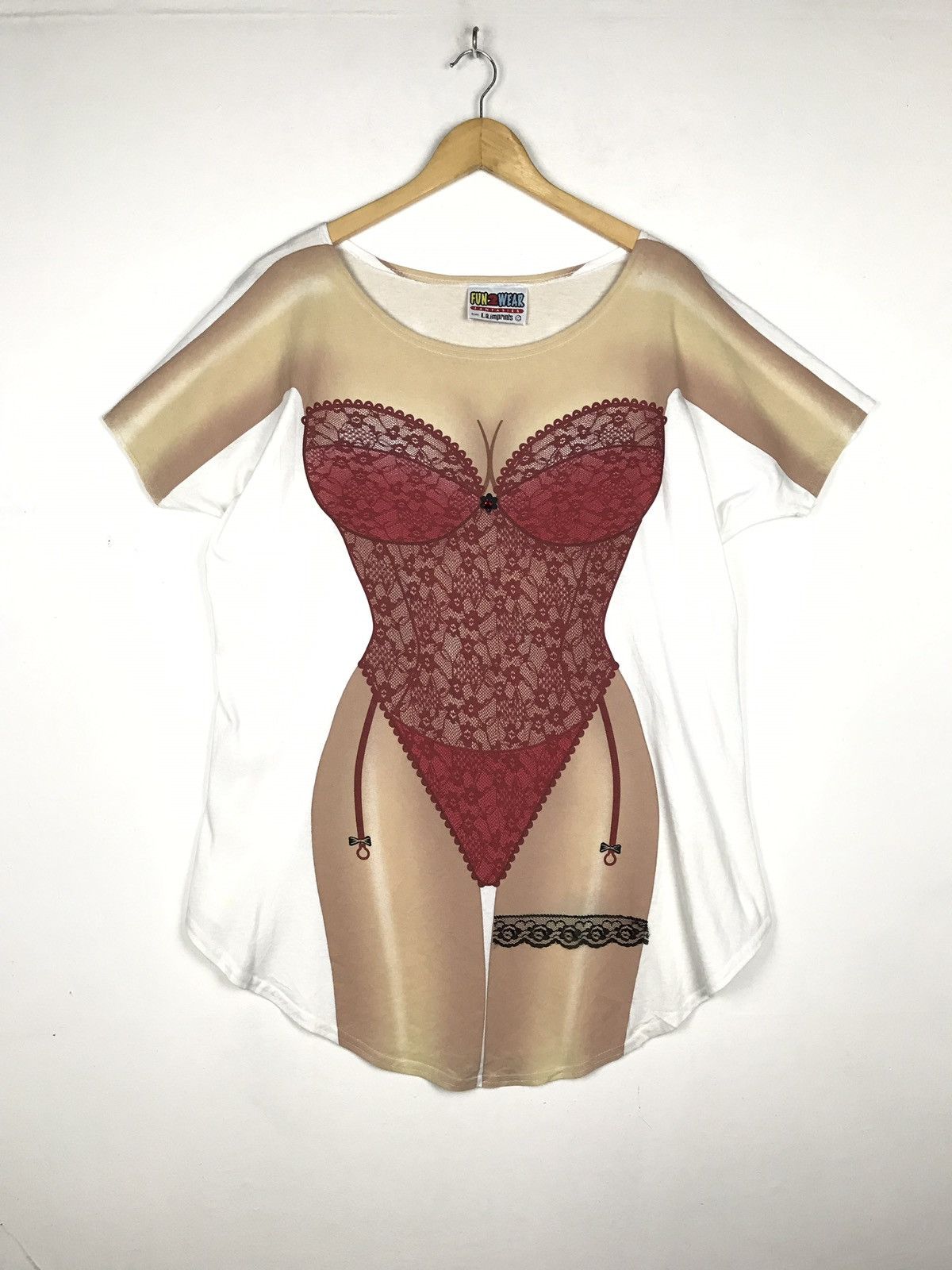 USA sell better vintage 90s sexy bondage lingerie women big mirror print  tee | www.fcbsudan.com