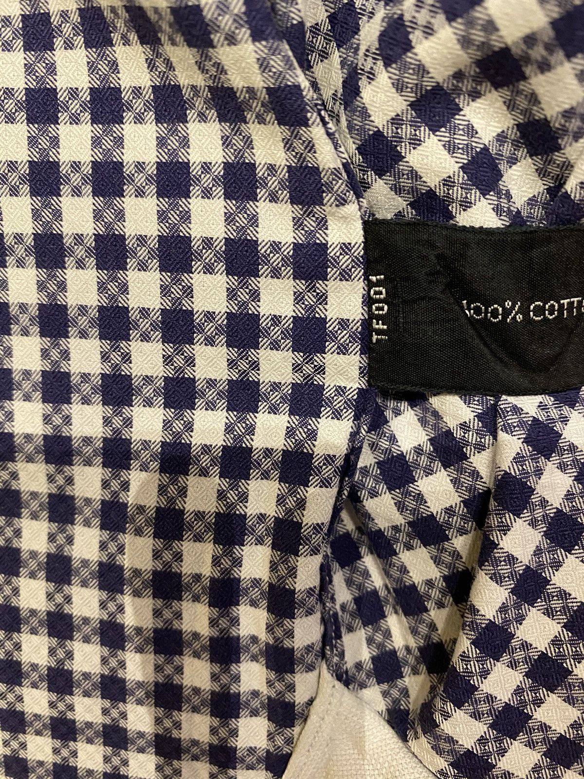 Tom Ford Tom Ford Blue White Graphic Cotton Shirt Size US M / EU 48-50 / 2 - 5 Thumbnail