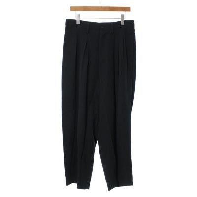 Yohji Yamamoto Pants Black Plain Tuck Zip Up Wool Wide Pattern | Grailed