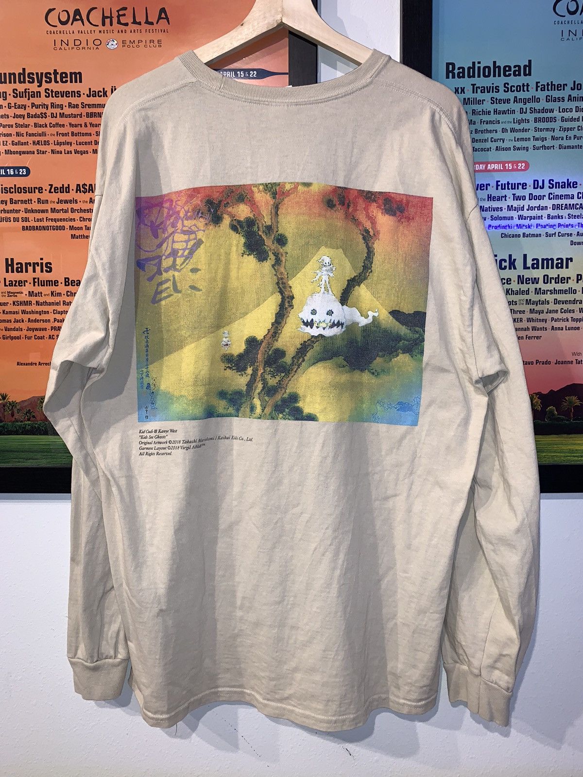 Kanye West Kid Cudi Virgil Murakami Kids See offers Ghosts Tour Merch Longsleeve Tee M