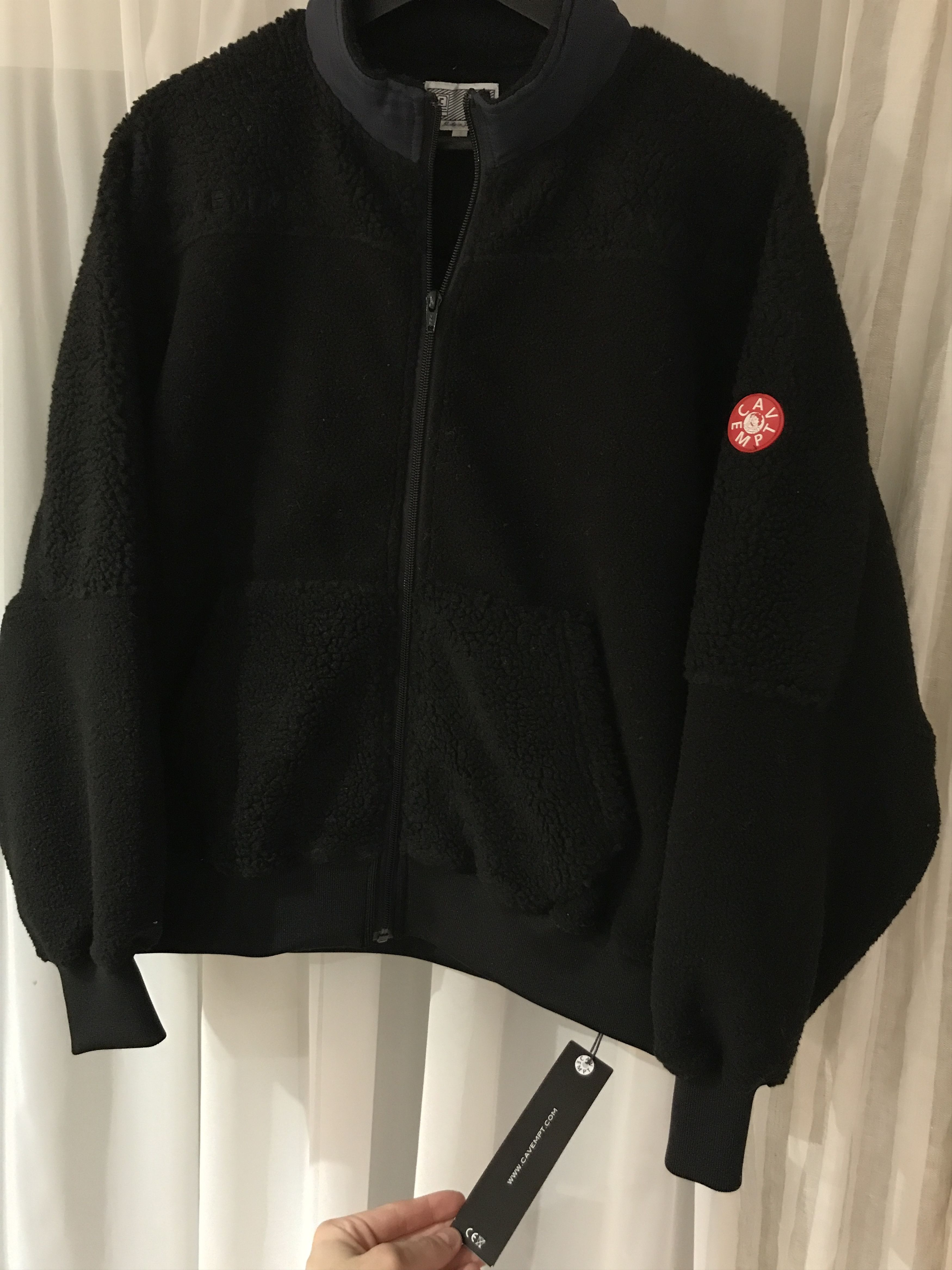Cav Empt CAV EMPT Fleece Panel Zip Up Jacket Black | Grailed