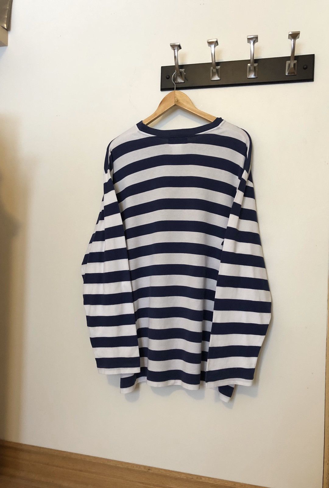 Yohji Yamamoto Yohji Yamamoto Pour Homme “NO” Striped Long Sleeve Shirt Size US XL / EU 56 / 4 - 3 Thumbnail