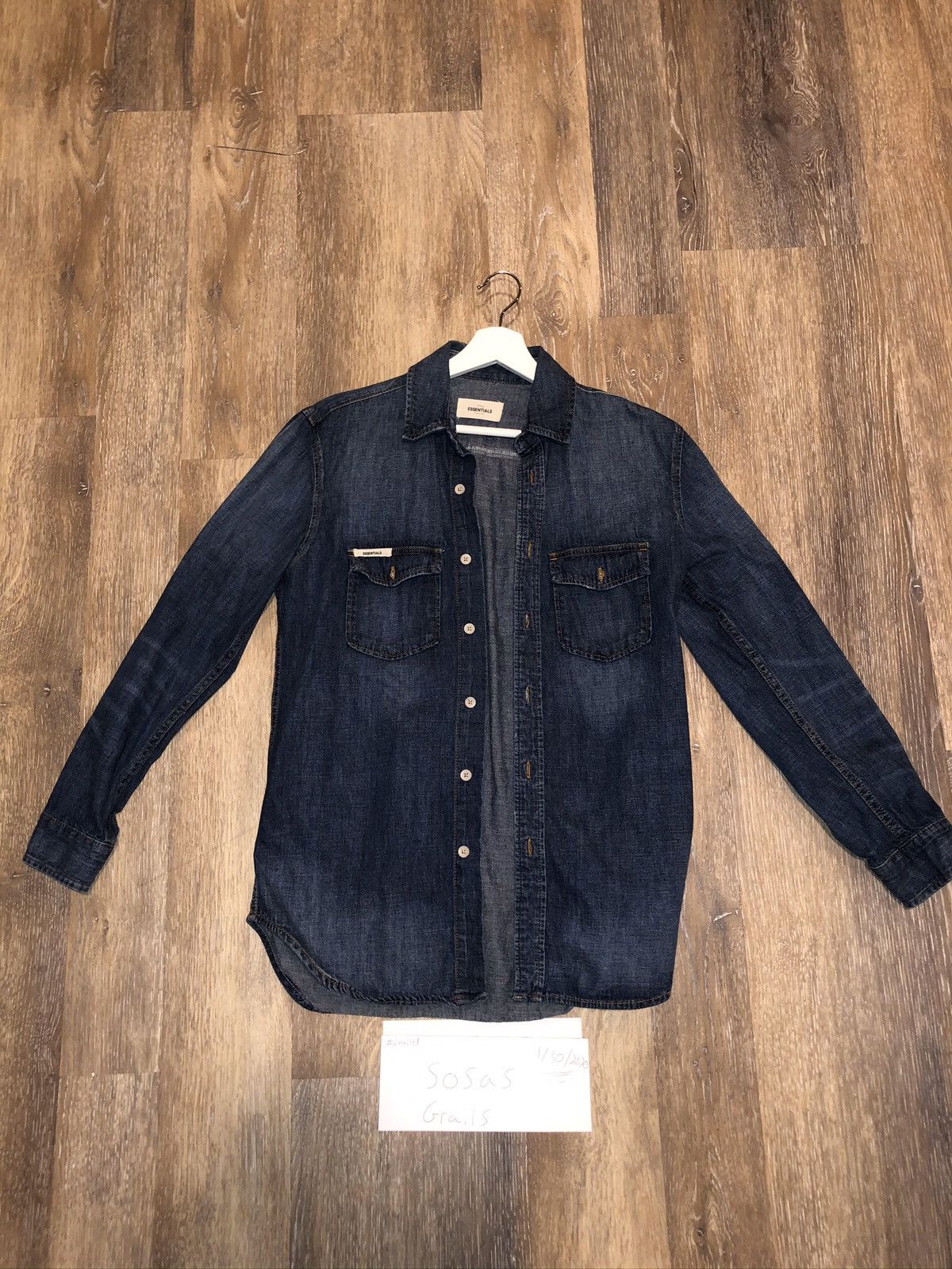 Fear of God Fear of God Essentials Denim L/S Button Up Shirt | Grailed