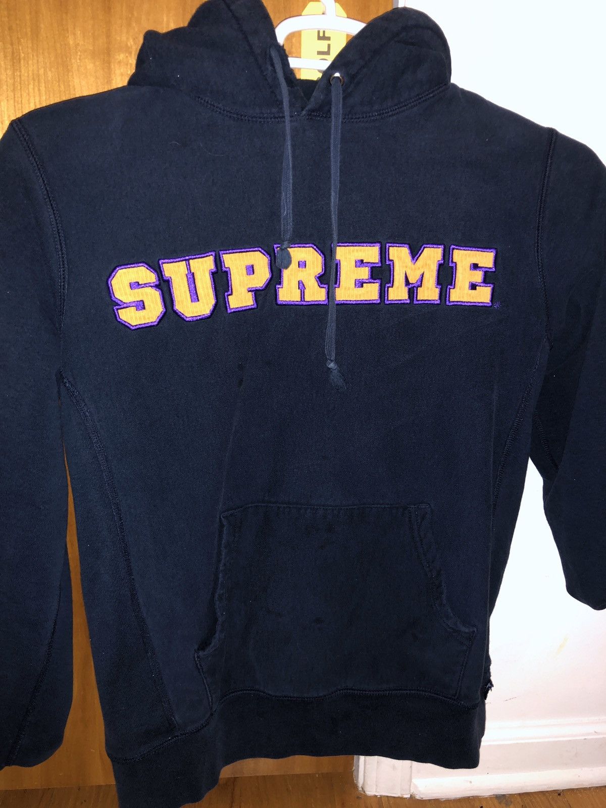 Supreme Cord Collegiate Logo Hoodie 