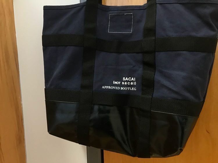 Fragment Design × Sacai Sacai x Fragment tote bag | Grailed