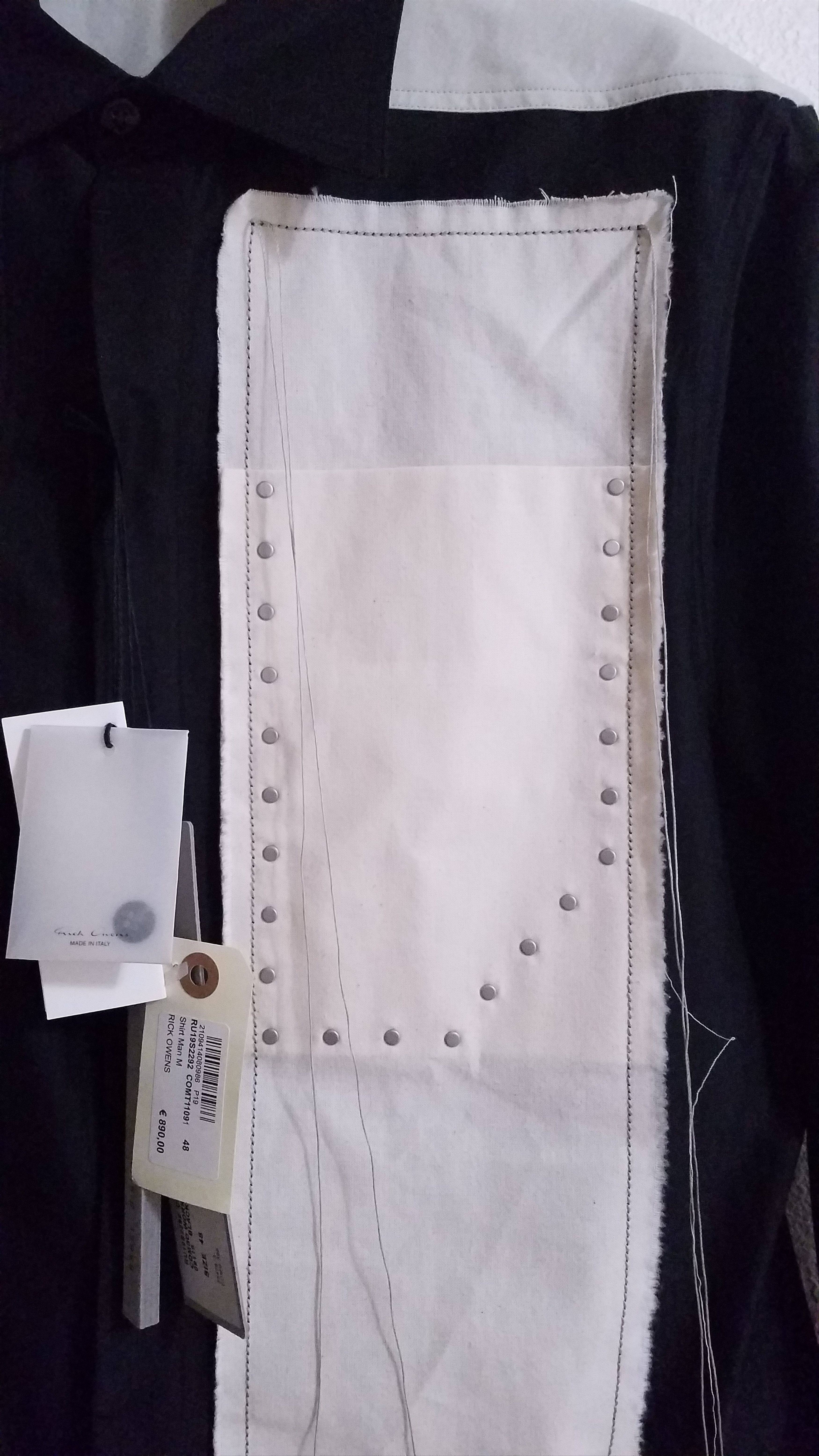Rick Owens $990 Babel SS19 Panel Silk Shirt Size US M / EU 48-50 / 2 - 3 Thumbnail