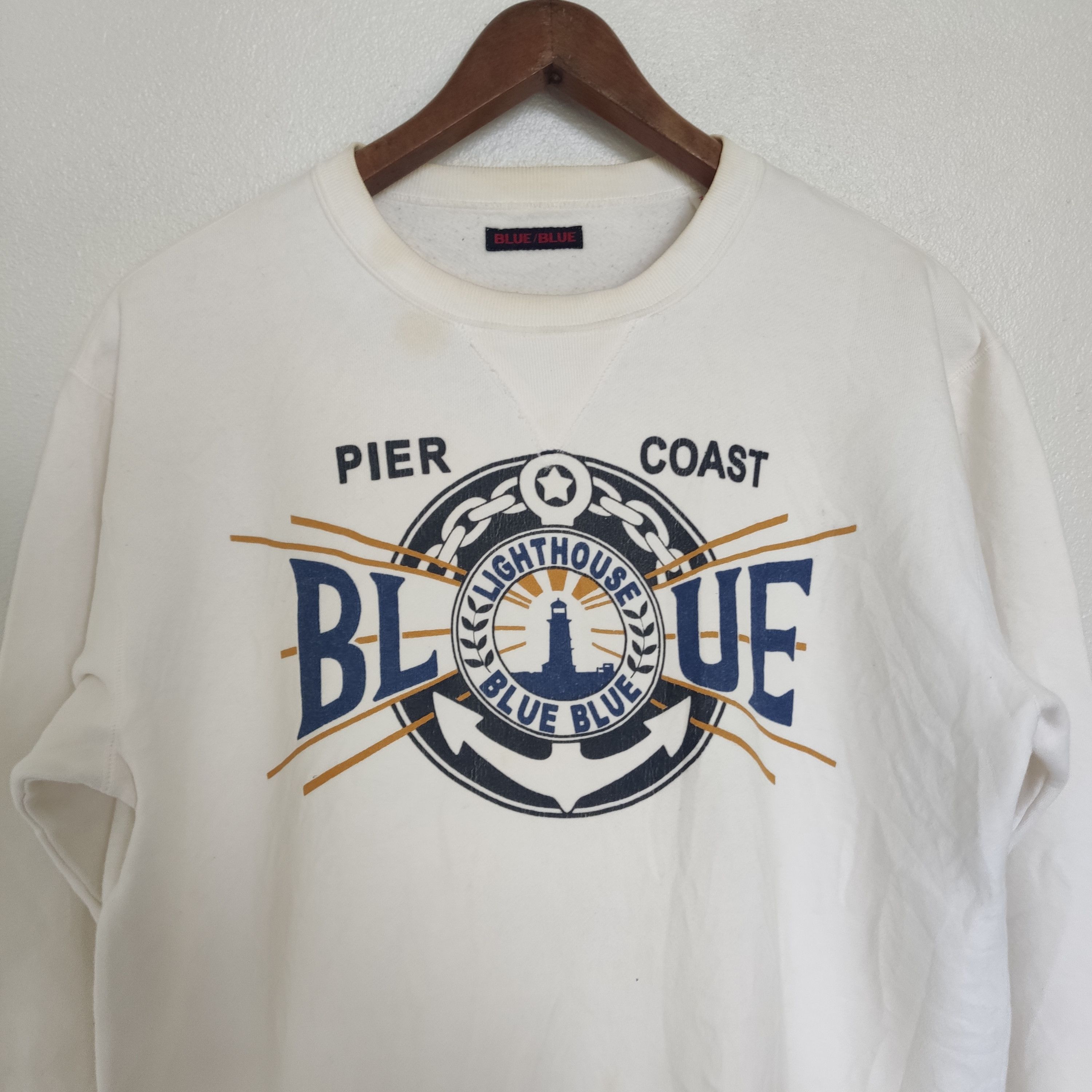 BLUE BLUE JAPAN PIER COAST LIGHTHOUSE SWEATSHIRT