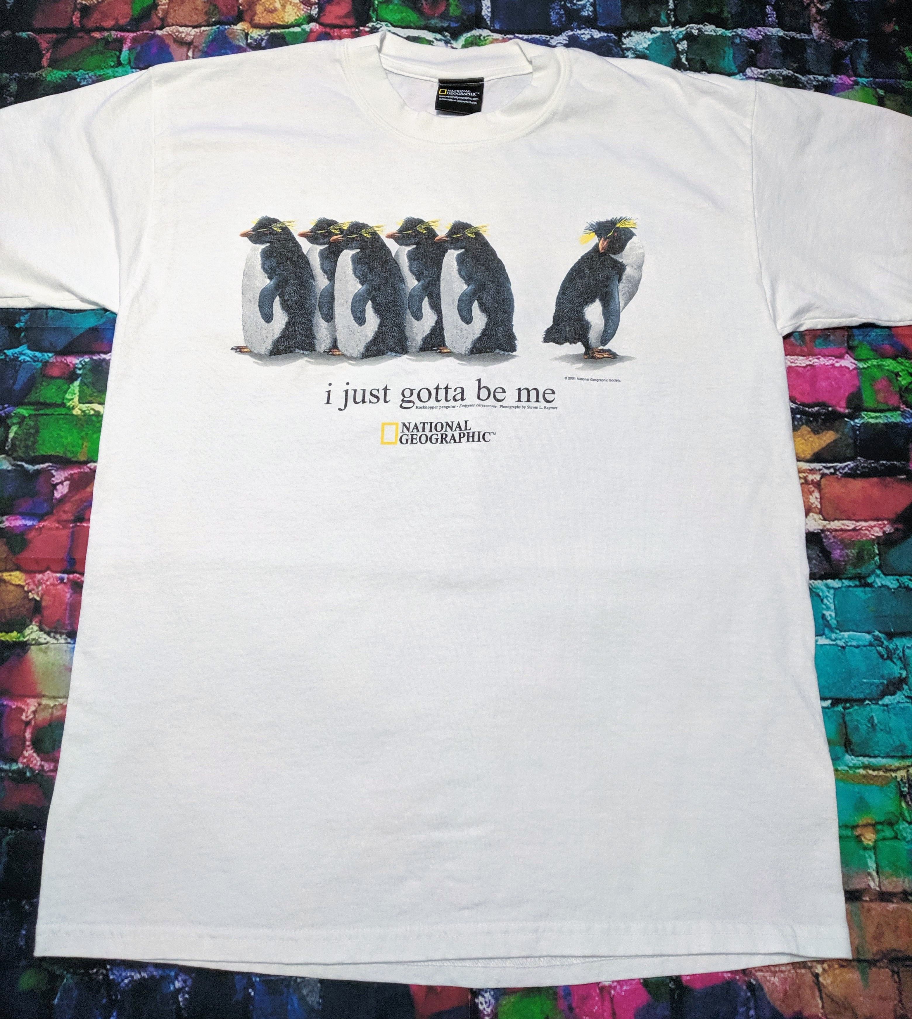 Vintage National Geographic Just Gotta Be Me Penguin Tee
