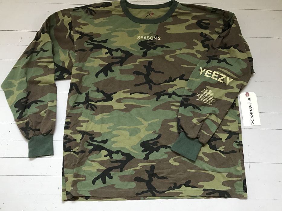 Yeezy season 2 store camo long sleeve