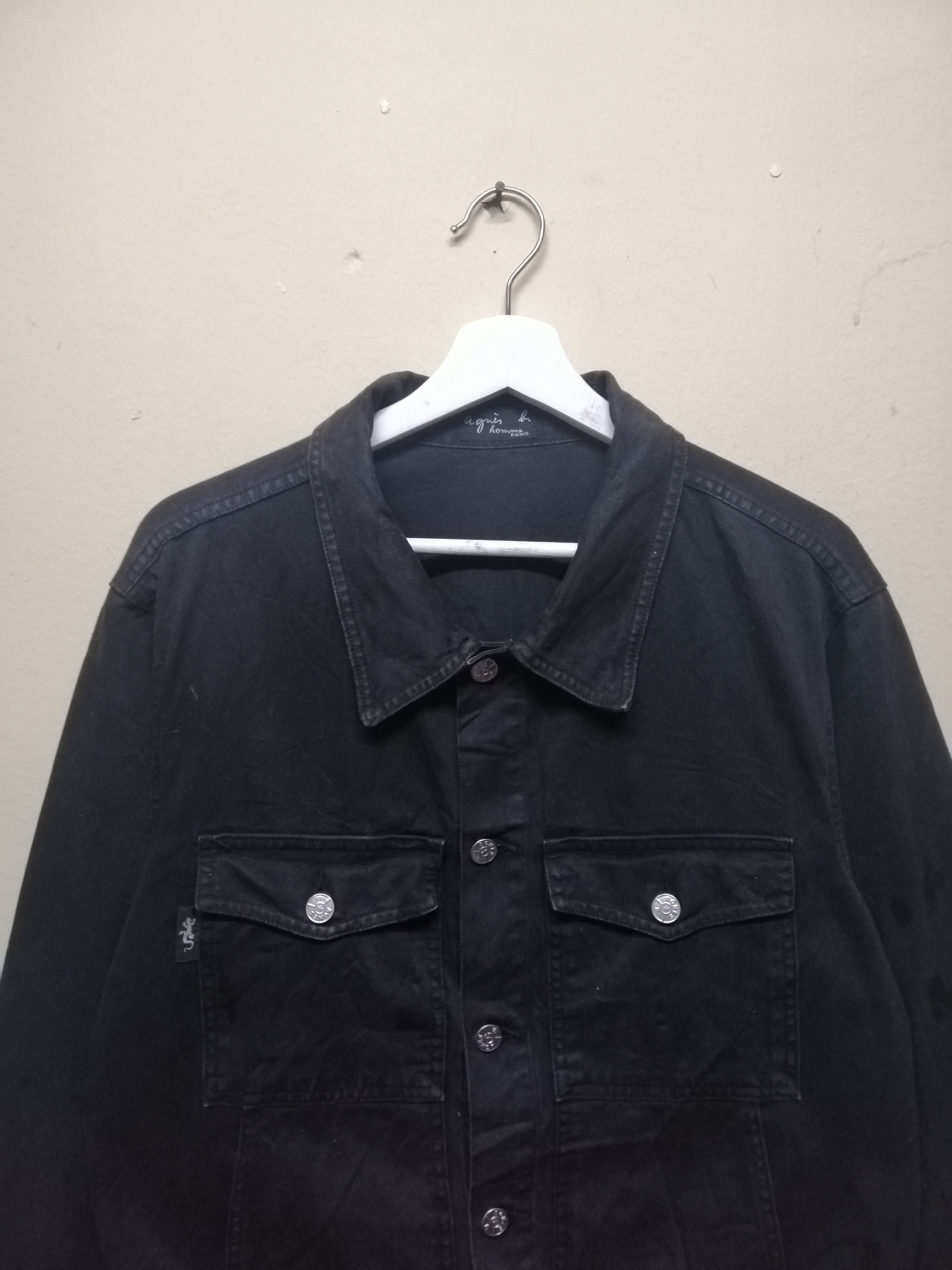 agnes b. Agnes B. Denim Black Jacket Made In France Size US M / EU 48-50 / 2 - 8 Thumbnail