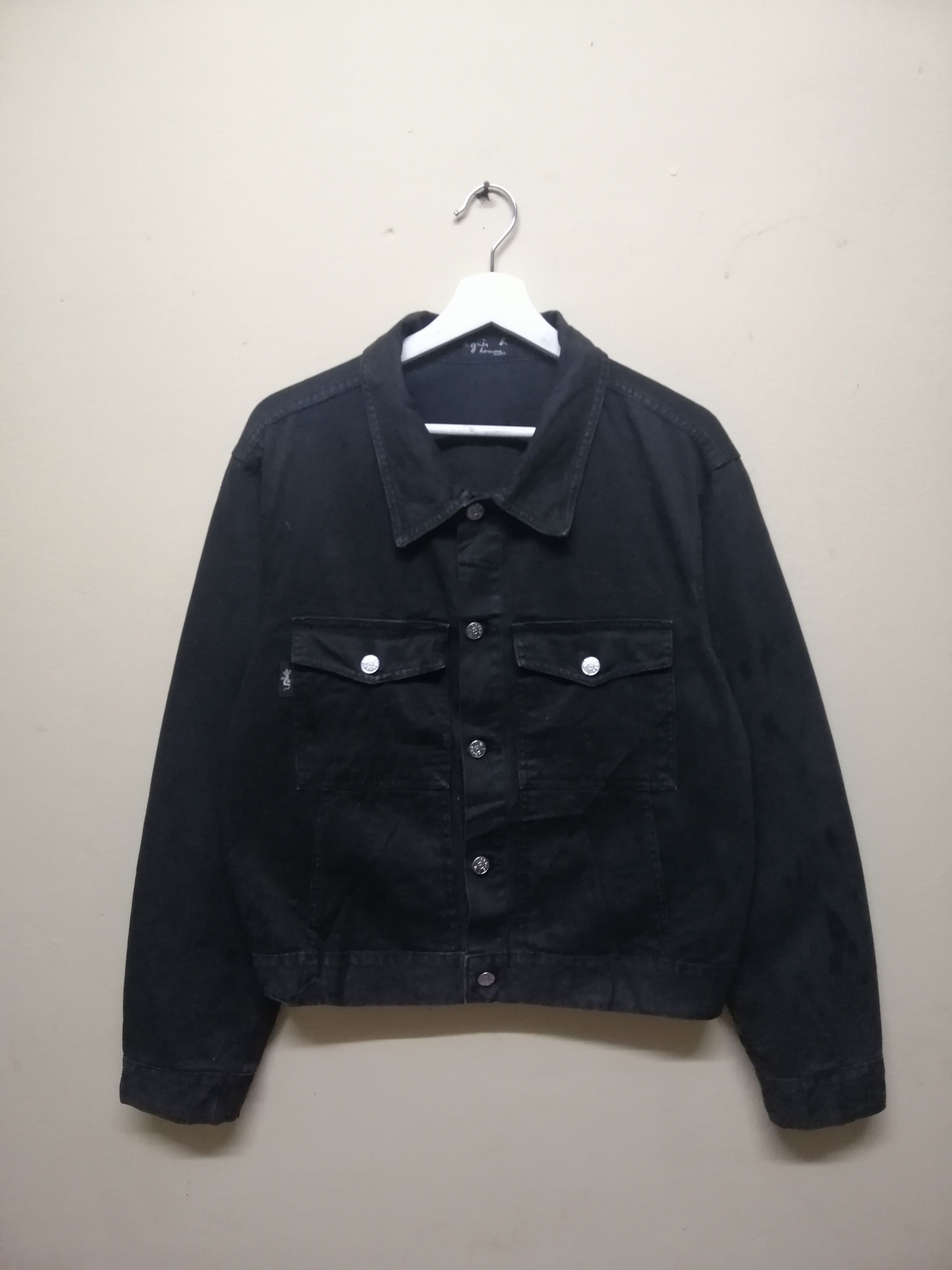 Agnes B. Denim Black Jacket Made In France