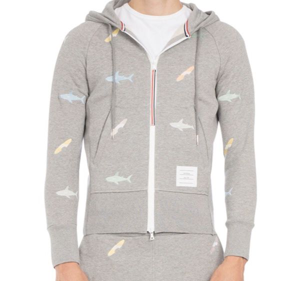 Thom browne best sale shark hoodie