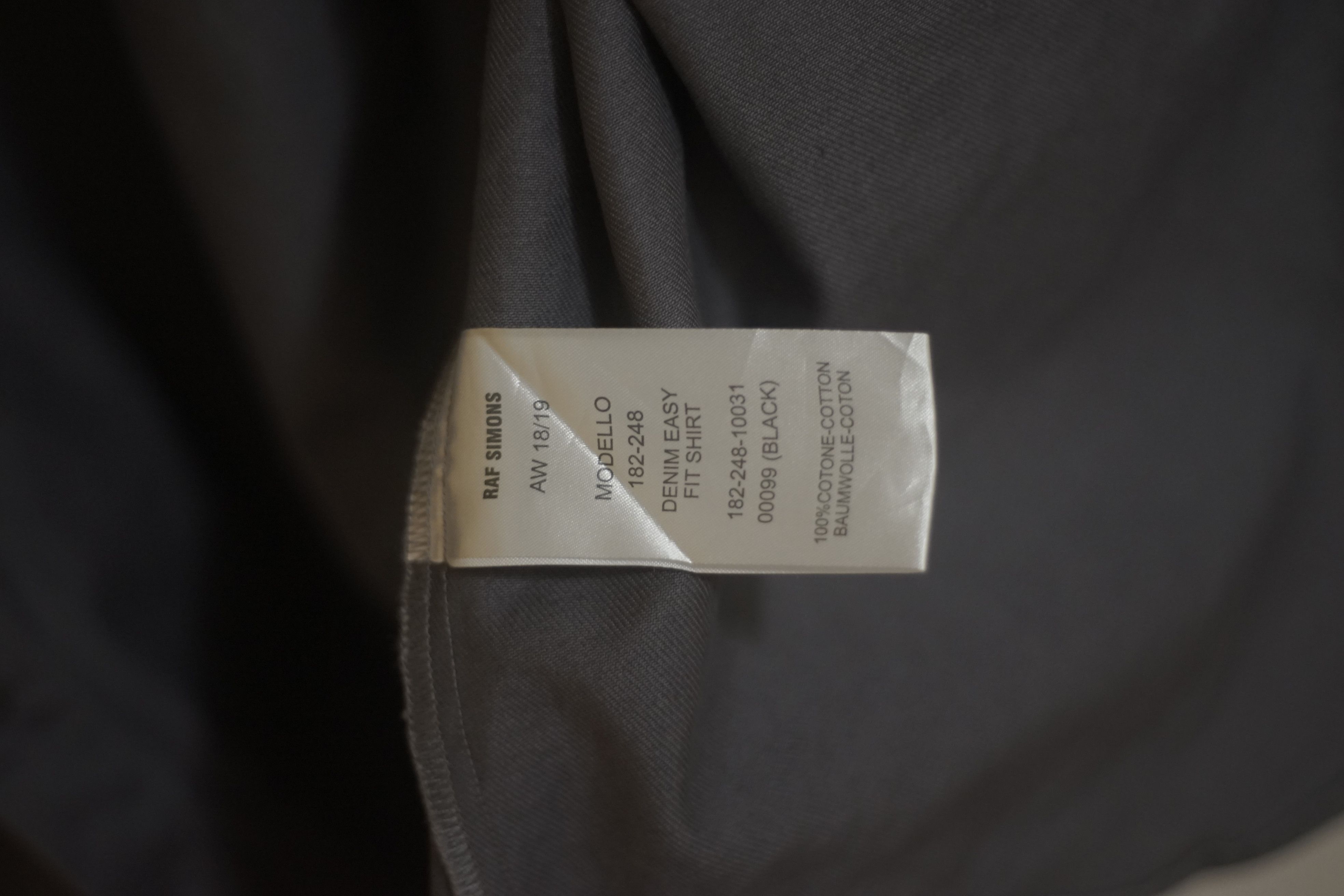 Raf Simons FW18 Oversized Grey Leather Patch Denim Jacket Size US S / EU 44-46 / 1 - 6 Thumbnail