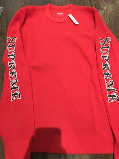 Supreme Logo Waffle Thermal | Grailed