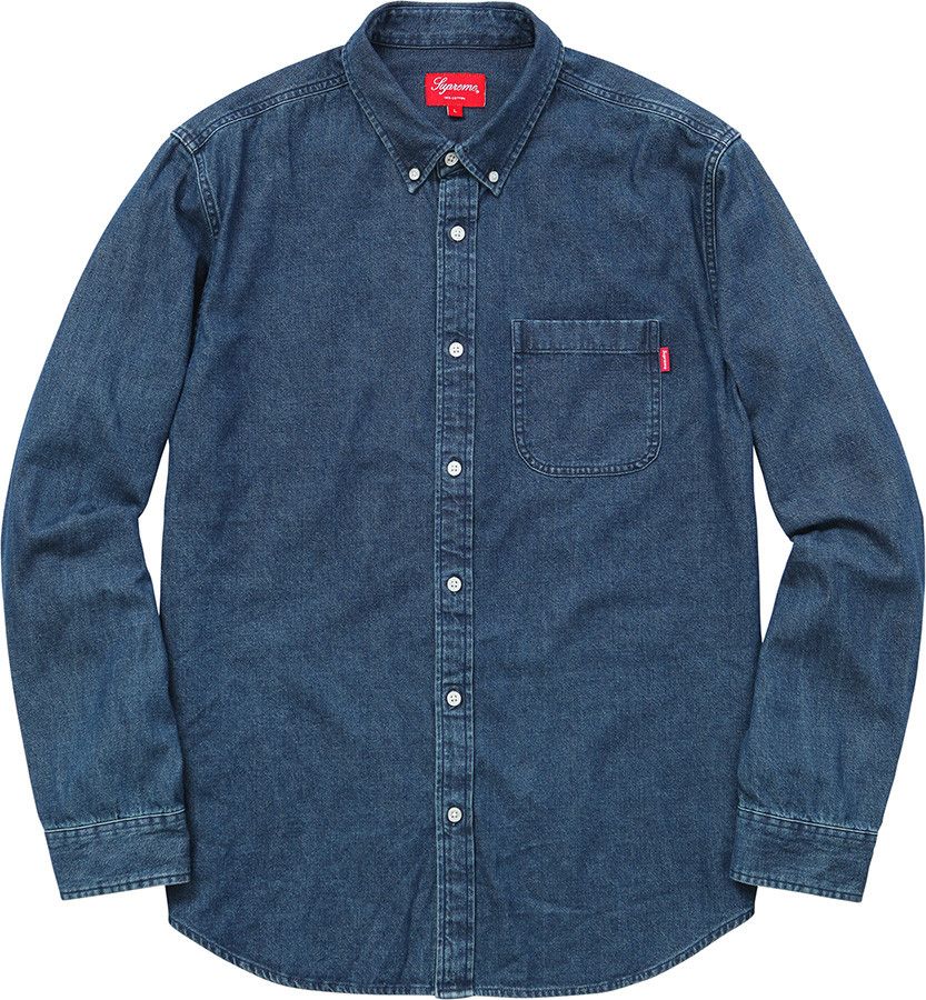 Supreme Faded Denim Shirt | Grailed