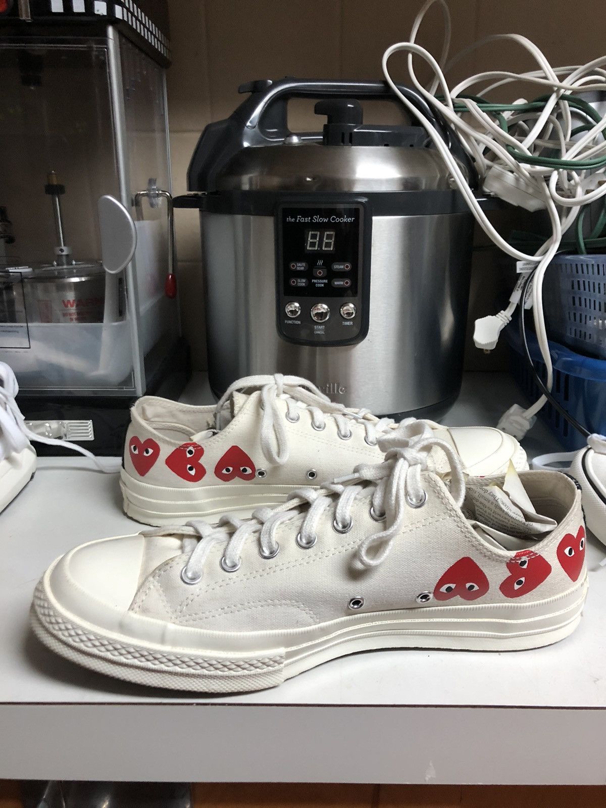 Comme des Garcons Comme Des Garçons x Converse hearts all over sneaker low Size US 11 / EU 44 - 5 Thumbnail