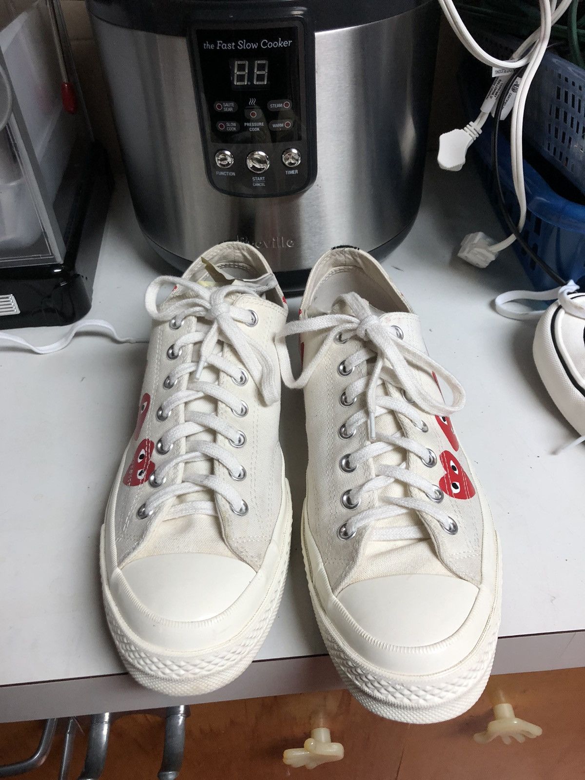 Comme des Garcons Comme Des Garçons x Converse hearts all over sneaker low Size US 11 / EU 44 - 1 Thumbnail