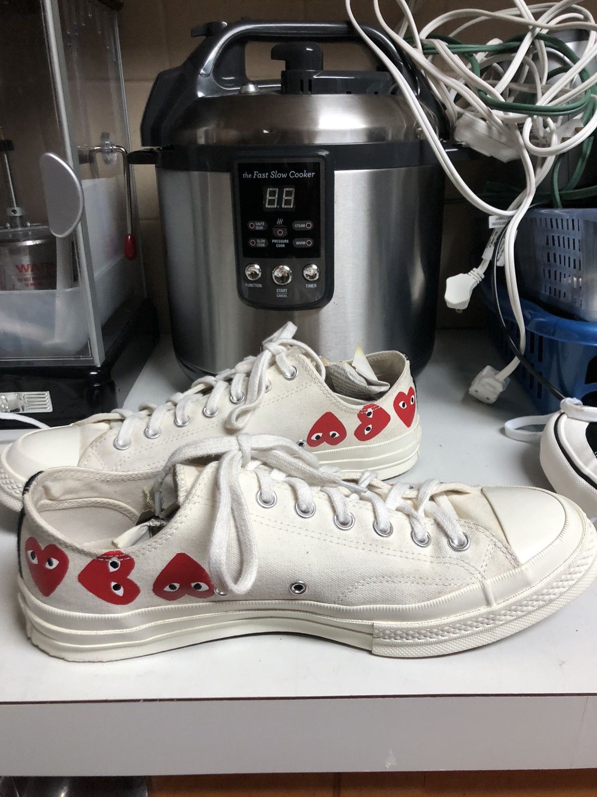 Comme des Garcons Comme Des Garçons x Converse hearts all over sneaker low Size US 11 / EU 44 - 3 Thumbnail