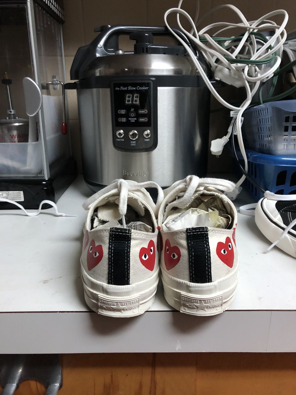 Comme des Garcons Comme Des Garçons x Converse hearts all over sneaker low Size US 11 / EU 44 - 6 Thumbnail