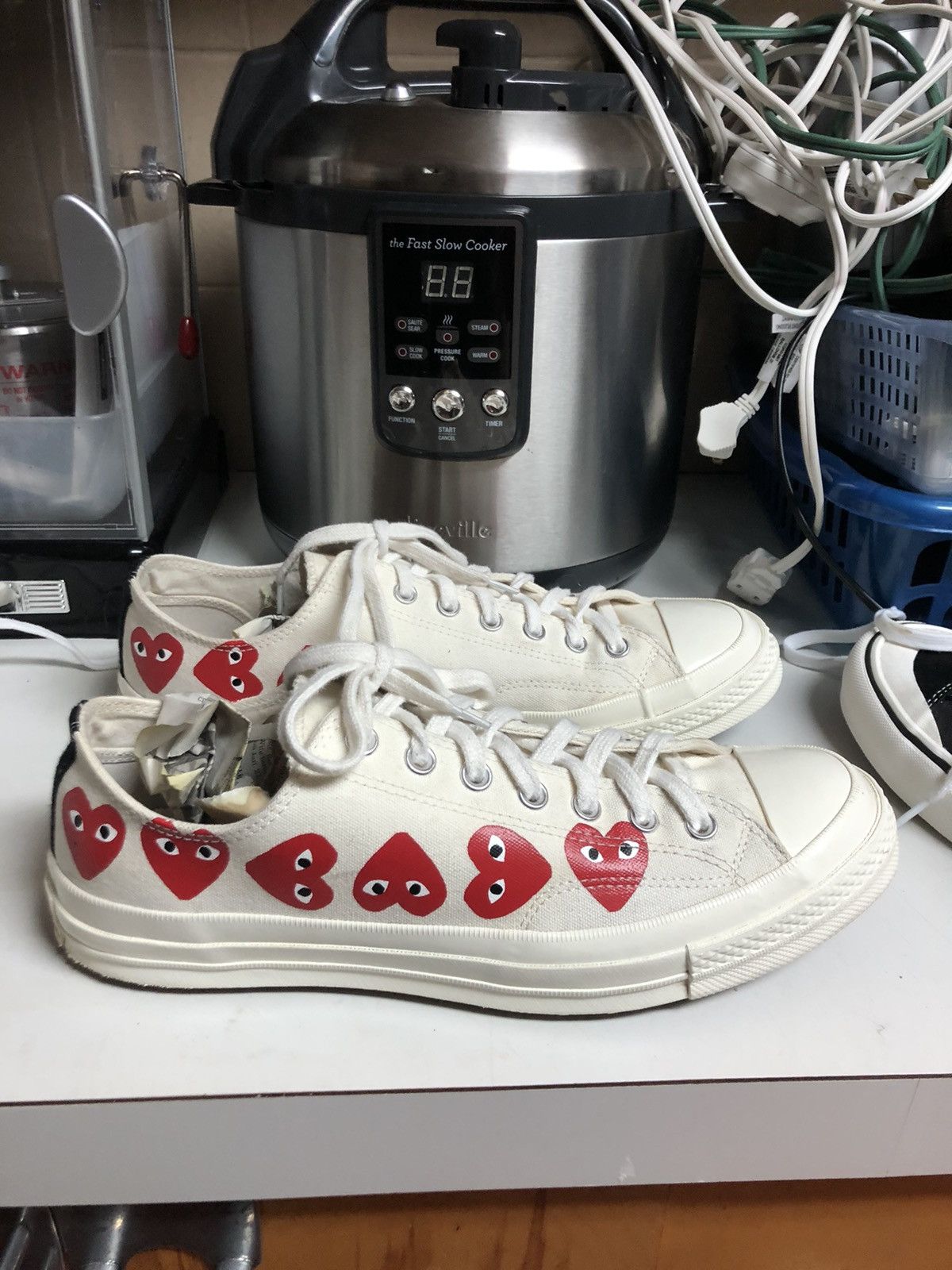 Comme des Garcons Comme Des Garçons x Converse hearts all over sneaker low Size US 11 / EU 44 - 4 Thumbnail