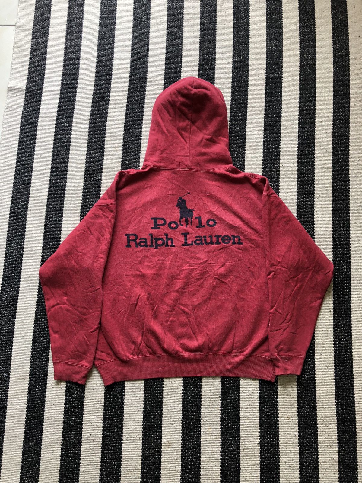 1990s Polo Ralph Laurent Big Logo Crop Hoodie