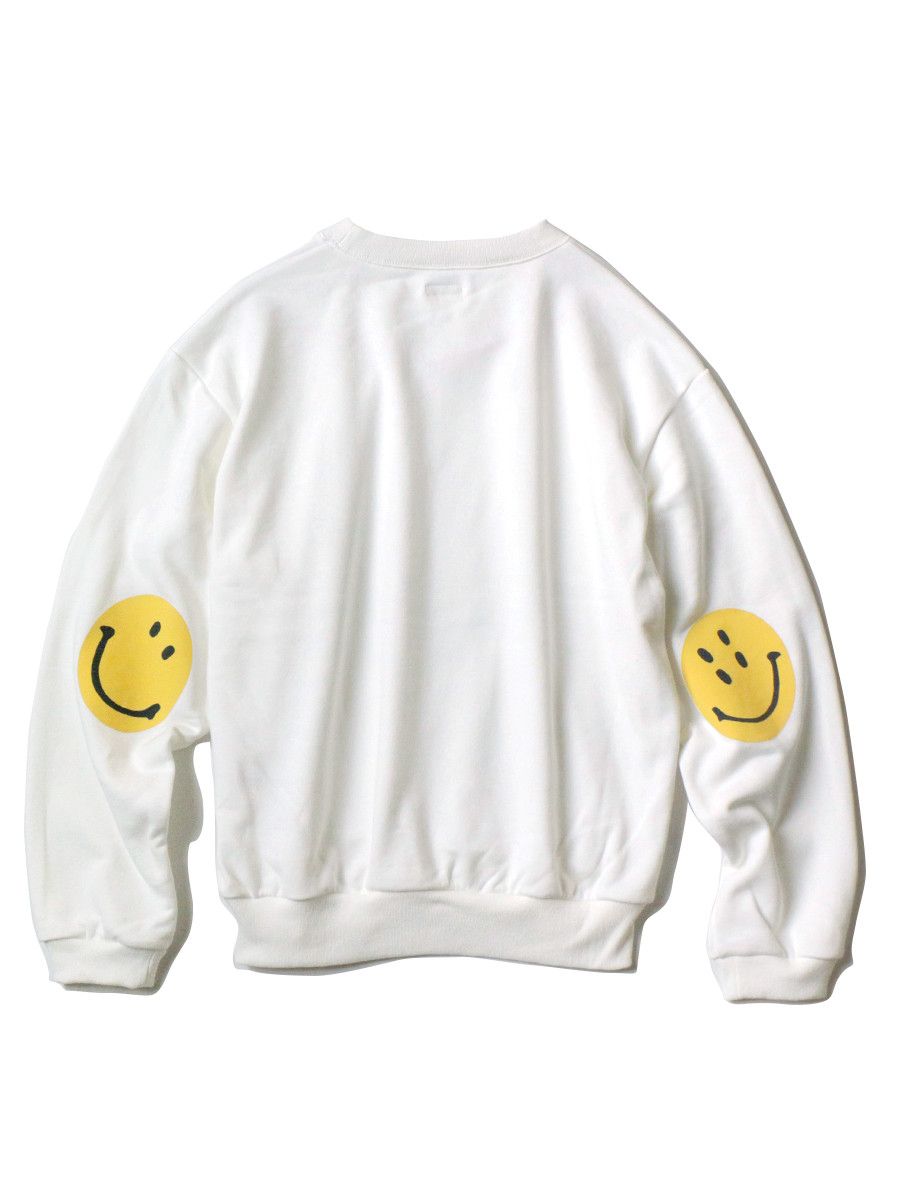 Kapital Elbow Patch Smiley Sweatshirt