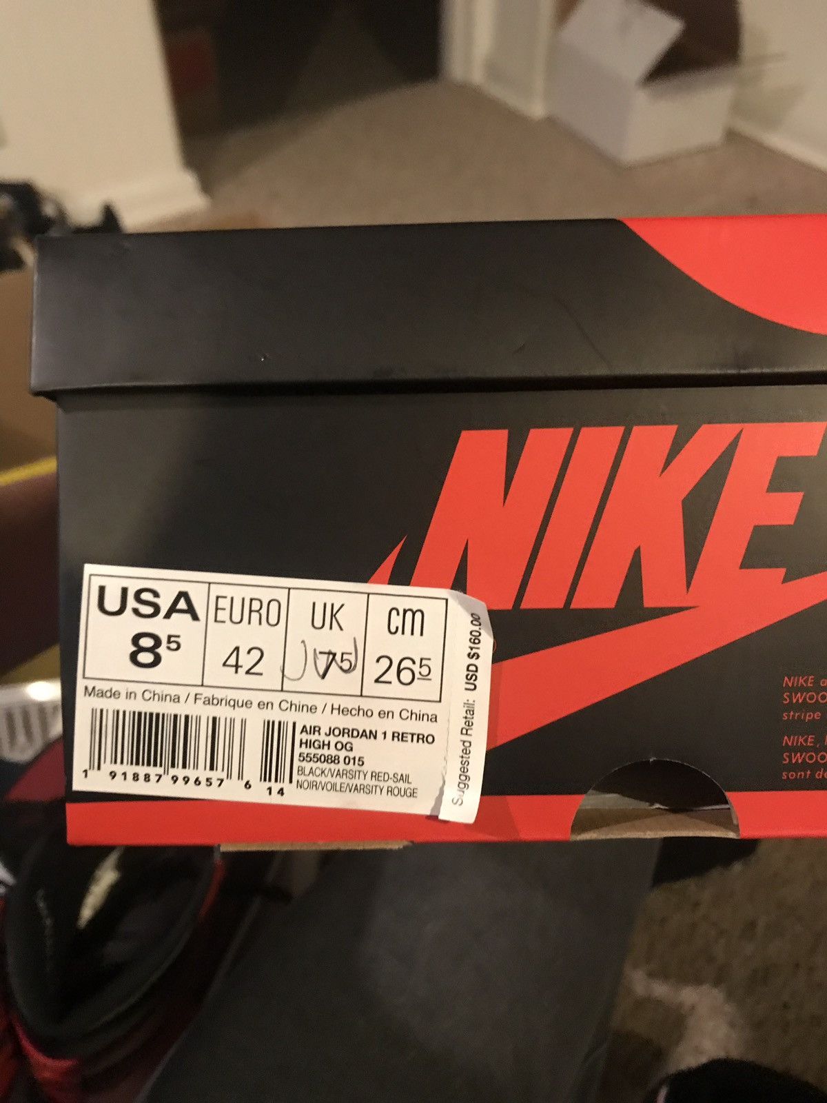 Jordan Brand Retro Air Jordan 1 “Sports Illustrated” Size US 8.5 / EU 41-42 - 3 Thumbnail