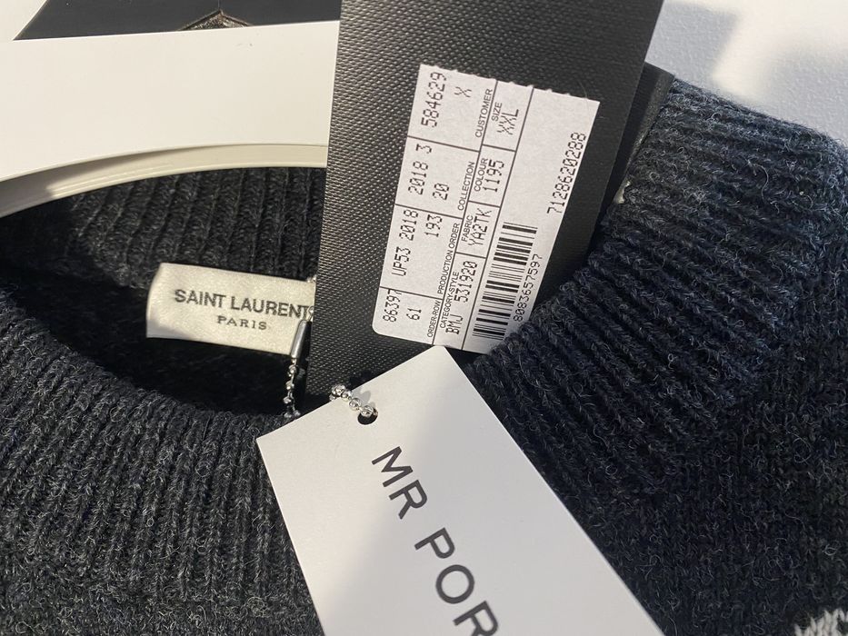 Saint Laurent Paris Saint Laurent Skeleton Jacquard Wool Sweater | Grailed