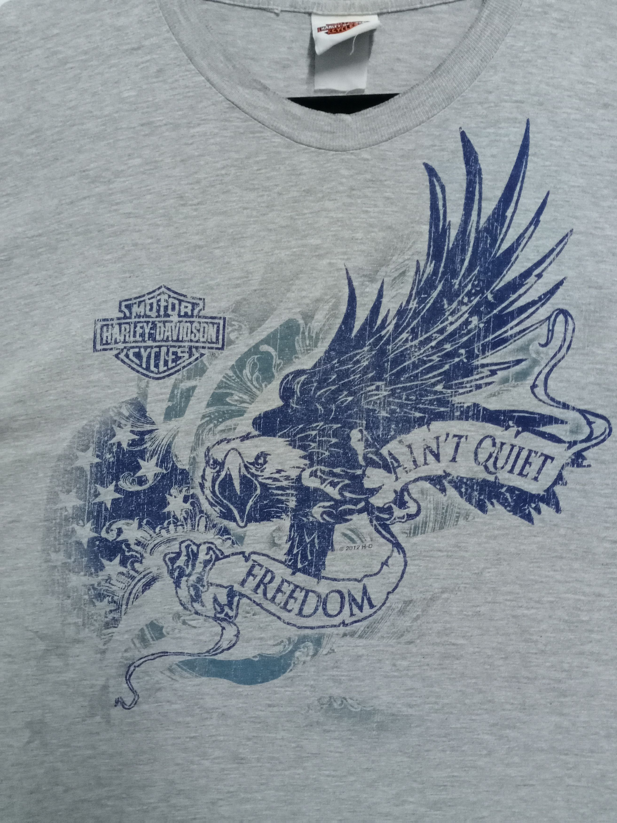 Harley Davidson × Vintage Vintage Harley Davidson Freedom Ain't Quick Eagle Tee Size US XL / EU 56 / 4 - 7 Thumbnail