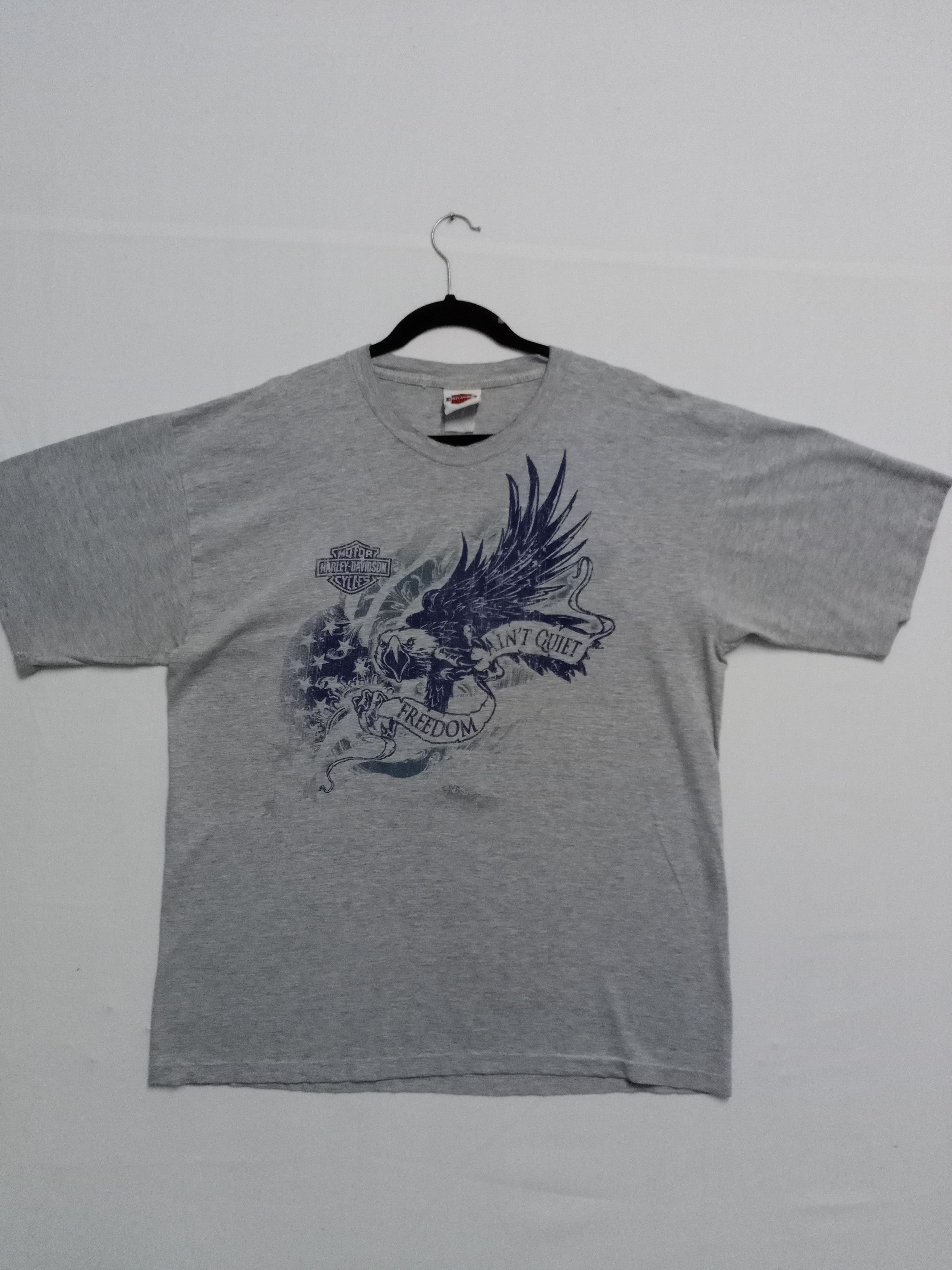 Harley Davidson × Vintage Vintage Harley Davidson Freedom Ain't Quick Eagle Tee Size US XL / EU 56 / 4 - 2 Thumbnail