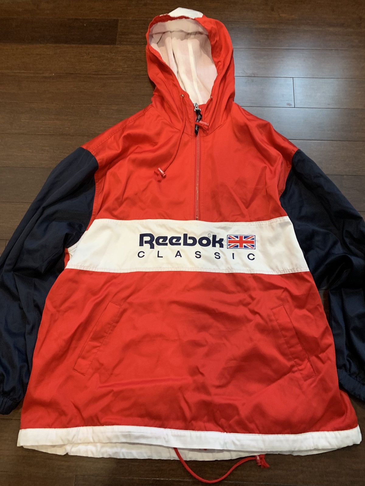 Vintage Reebok Classic Embroidered Windbreaker Jacket