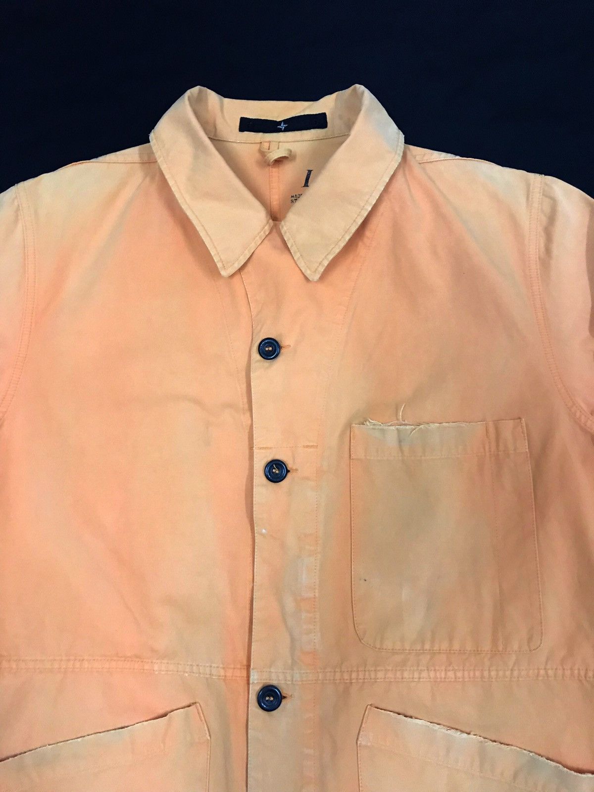 Stone Island Vintage Stone Island Distressed Denims Button Up Jacket Size US L / EU 52-54 / 3 - 5 Thumbnail