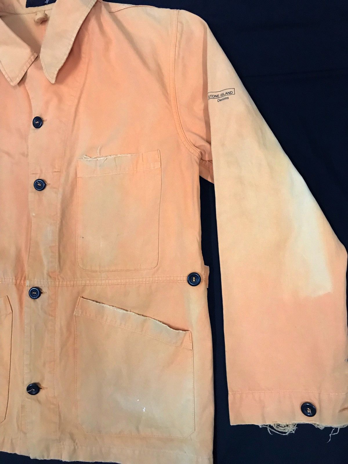 Stone Island Vintage Stone Island Distressed Denims Button Up Jacket Size US L / EU 52-54 / 3 - 3 Thumbnail