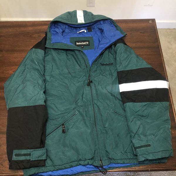 Timberland Sick Vintage Timberland Winter 1997 Grid Green Parka XL ...