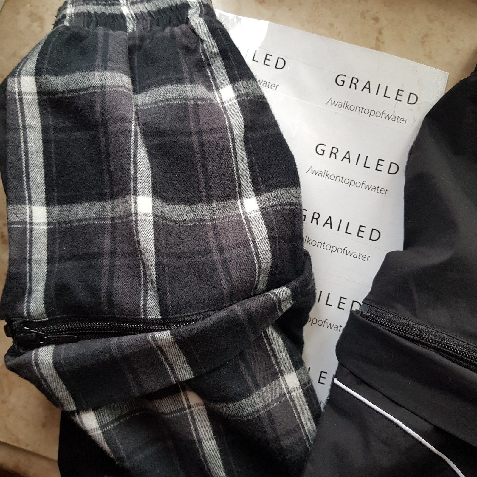Liam Hodges Nylon Check Track Pants Size US 32 / EU 48 - 5 Thumbnail