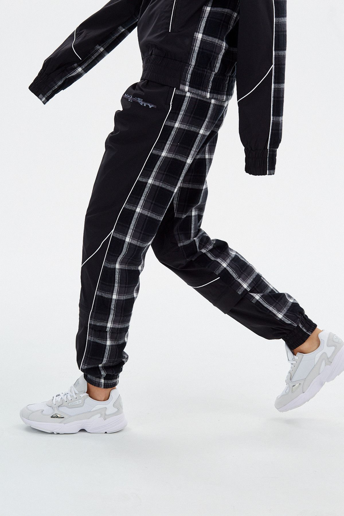 Liam Hodges Nylon Check Track Pants Size US 32 / EU 48 - 3 Thumbnail