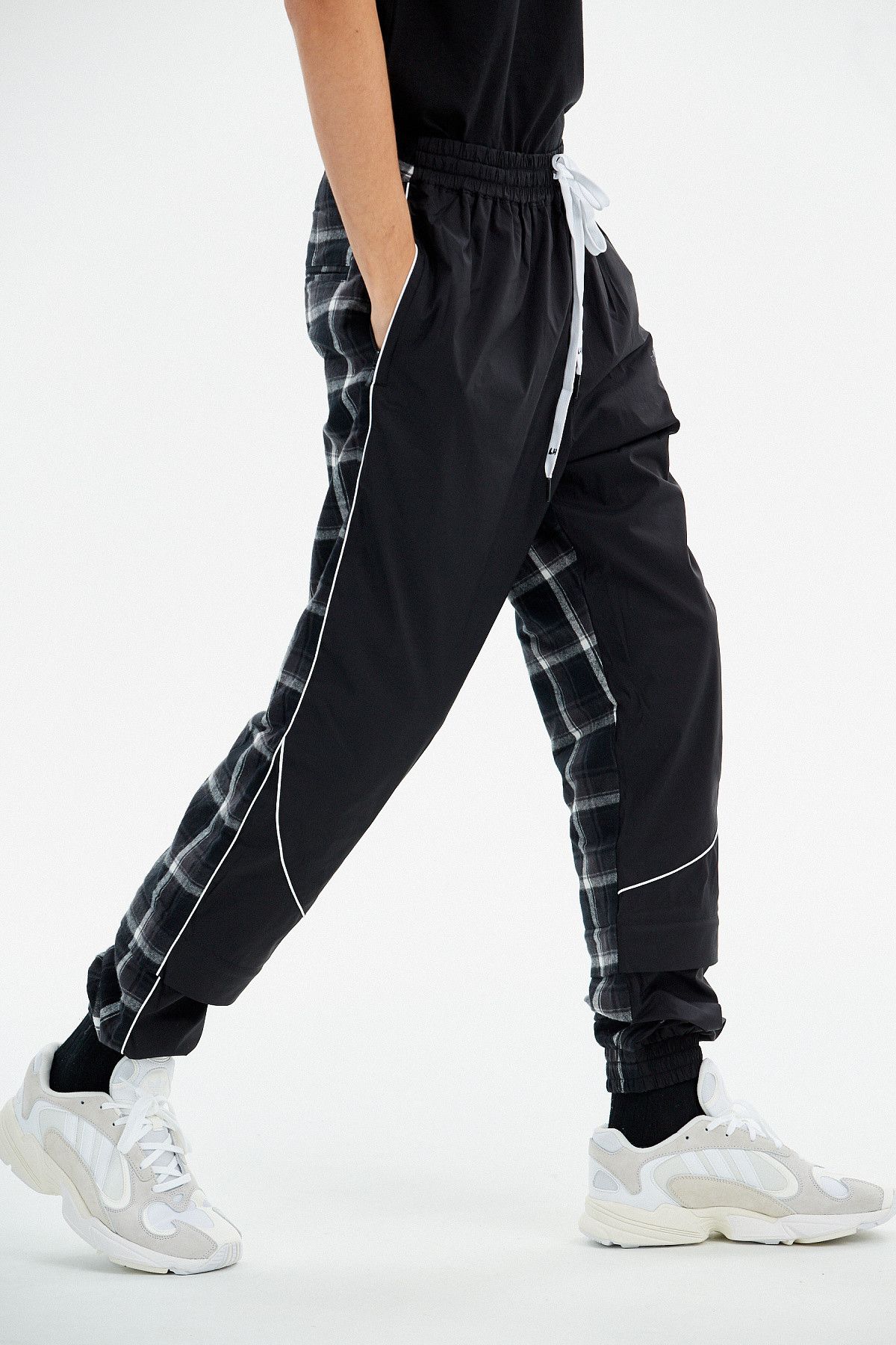 Liam Hodges Nylon Check Track Pants Size US 32 / EU 48 - 1 Thumbnail