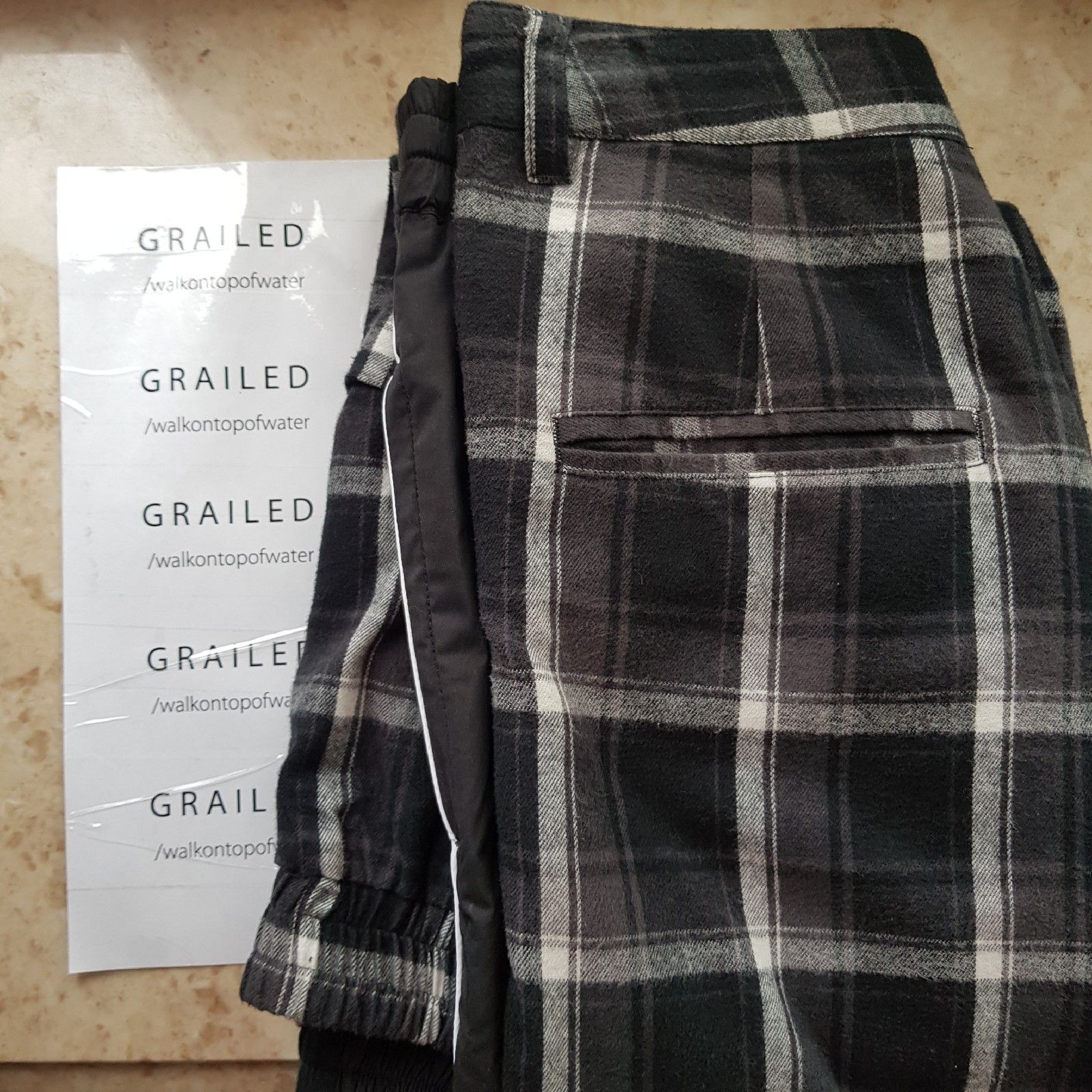 Liam Hodges Nylon Check Track Pants Size US 32 / EU 48 - 6 Thumbnail