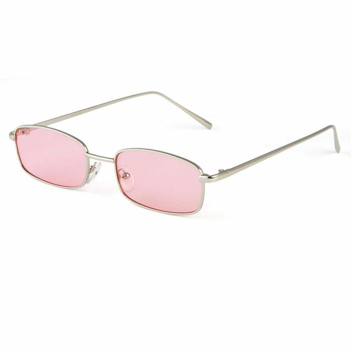 Vintage Narrow Rectangular Metal Rim Sunglasses | Grailed