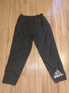 Vintage Adidas tearaway pants with with snap fasteners running up