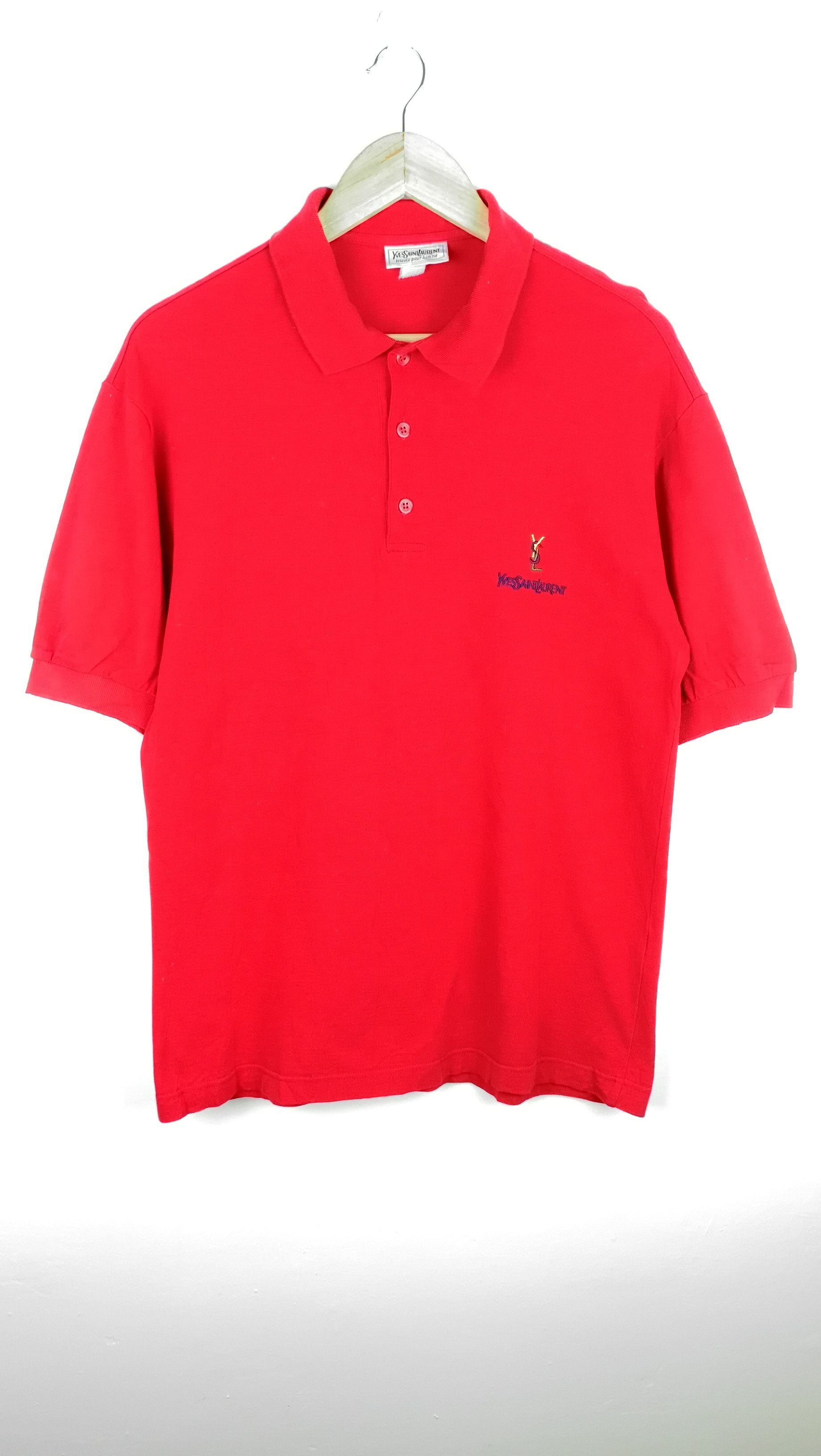 Yves Saint Laurent YVESAINTLAURENT MULTICOLOUR LOGO POLOS SHIRT Size US M / EU 48-50 / 2 - 9 Thumbnail